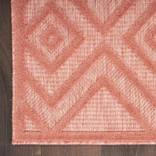 Kirkland's Home Coral Diamond Indoor/Outdoor Area Rug, 5X7- Outdoor Rugs