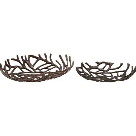 Kirkland's Home Coral Reef Oval Trays, Set Of 2- Decorative Trays