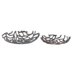 Kirkland's Home Coral Reef Oval Trays, Set Of 2- Decorative Trays