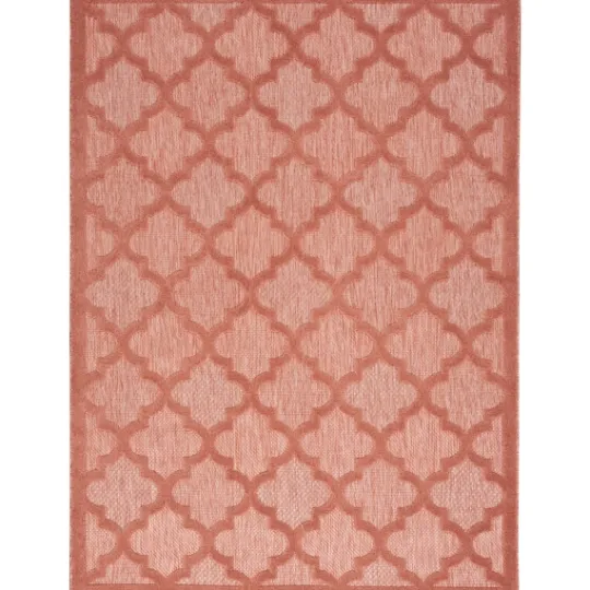Kirkland's Home Coral Trellis Indoor/Outdoor Area Rug, 6X9- Outdoor Rugs