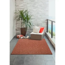 Kirkland's Home Coral Woven Outdoor Area Rug, 7X9- Outdoor Rugs