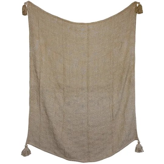 Kirkland's Home Corner Tassel Throw Blanket- Blankets & Throws