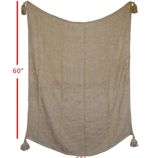 Kirkland's Home Corner Tassel Throw Blanket- Blankets & Throws