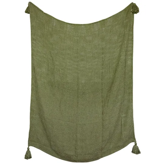 Kirkland's Home Corner Tassel Throw Blanket- Blankets & Throws