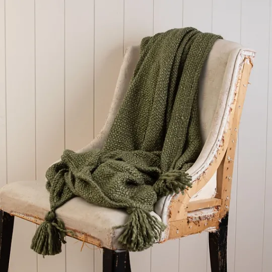 Kirkland's Home Corner Tassel Throw Blanket- Blankets & Throws
