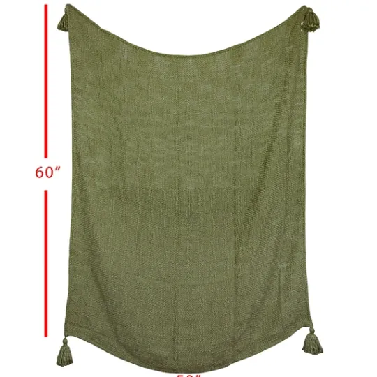 Kirkland's Home Corner Tassel Throw Blanket- Blankets & Throws