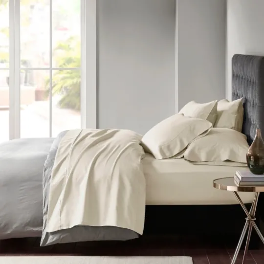 Kirkland's Home Cotton Blend Sateen 6-Pc. King Sheet Set- Bed Sheets
