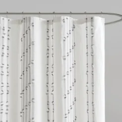 Kirkland's Home Cotton Jacquard Shower Curtain- Shower Curtains