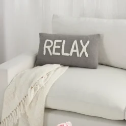 Kirkland's Home Cotton Relax Tufted Lumbar Pillow- Pillows
