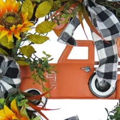 Kirkland's Home Country Car And Sunflowers Harvest Wreath- Wreaths
