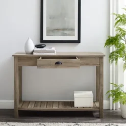 Kirkland's Home Country Style Washed Console Table- Console Tables