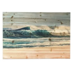 Kirkland's Home Crashing Waves Wood Wall Plaque- Wall Plaques