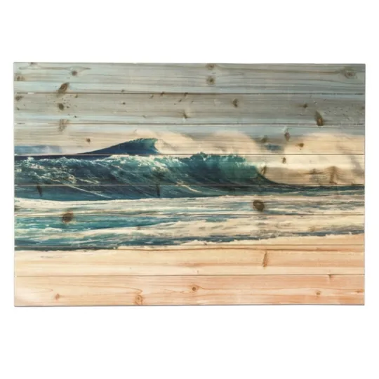 Kirkland's Home Crashing Waves Wood Wall Plaque- Wall Plaques