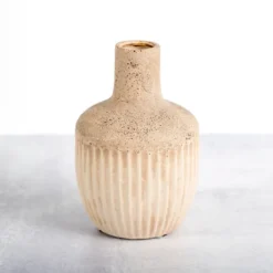 Kirkland's Home Cream Acorn Ceramic Vase, 8 In.- Vases