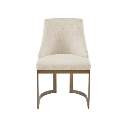 Kirkland's Home Cream And Gold Modern Dining Chairs, Set Of 2- Dining Chairs