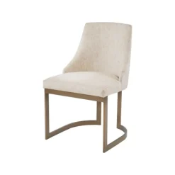 Kirkland's Home Cream And Gold Modern Dining Chairs, Set Of 2- Dining Chairs