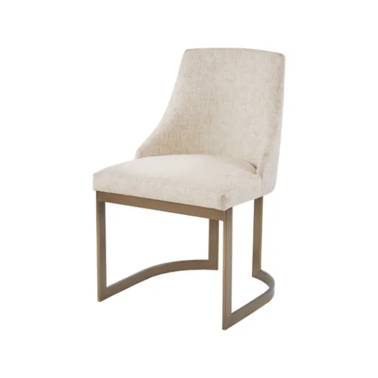 Kirkland's Home Cream And Gold Modern Dining Chairs, Set Of 2- Dining Chairs