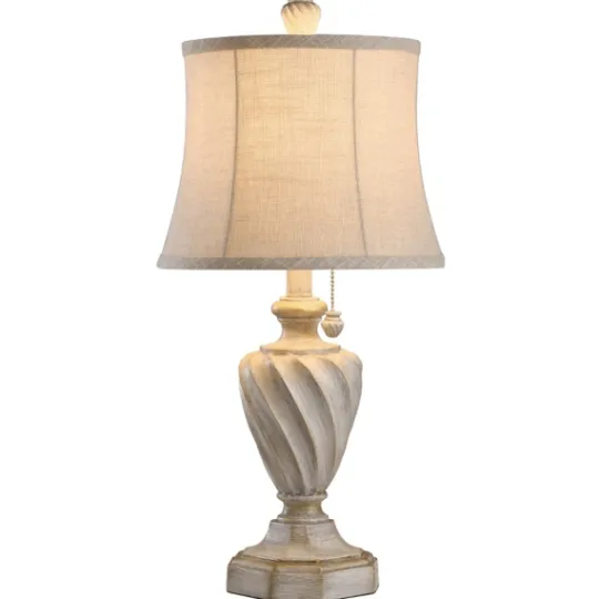 Kirkland's Home Cream And Off-White Table Lamp- Table Lamps