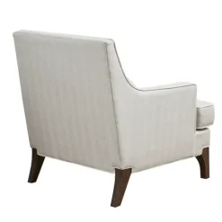 Kirkland's Home Cream And White Contrast Welting Accent Chair- Accent Chairs