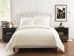 Kirkland's Home Cream Atmosphere King Quilt- Quilts
