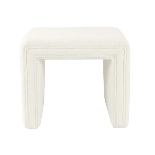 Kirkland's Home Cream Boucle Arch Ottoman- Benches & Ottomans
