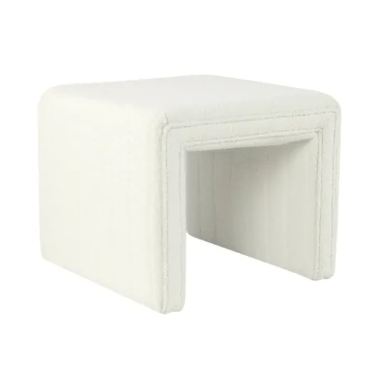 Kirkland's Home Cream Boucle Arch Ottoman- Benches & Ottomans