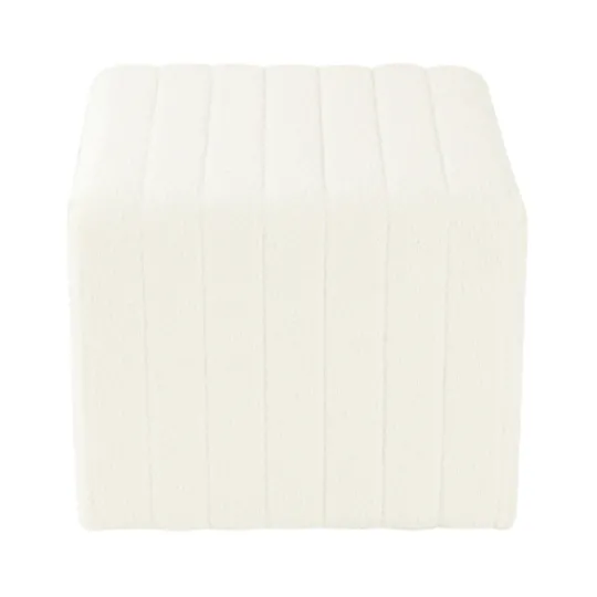 Kirkland's Home Cream Boucle Arch Ottoman- Benches & Ottomans