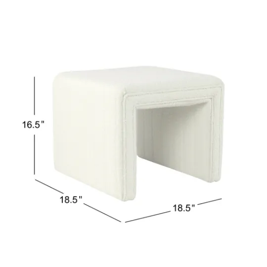 Kirkland's Home Cream Boucle Arch Ottoman- Benches & Ottomans