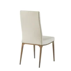 Kirkland's Home Cream Bronze Metal Base Dining Chairs, Set Of 2- Dining Chairs
