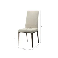 Kirkland's Home Cream Bronze Metal Base Dining Chairs, Set Of 2- Dining Chairs