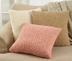 Kirkland's Home Cream Faux Lamb Fur Pillow- Pillows