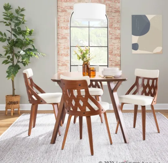 Kirkland's Home Cream Lattice Back 2-Pc. Dining Chair Set- Dining Chairs