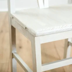 Kirkland's Home Cream Reclaimed Wood Daisy Valetta Dining Chair- Dining Chairs