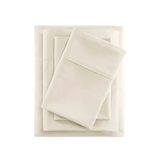 Kirkland's Home Cream Rich Cooling Cotton Queen Sheet Set- Bed Sheets