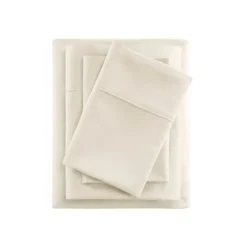 Kirkland's Home Cream Rich Cooling Cotton King Sheet Set- Bed Sheets