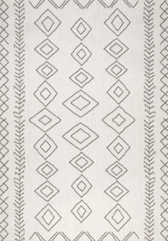 Kirkland's Home Cream Serna Tribal Outdoor Area Rug, 5X7- Outdoor Rugs
