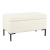 Kirkland's Home Cream Sherpa Boucle Storage Bench- Benches & Ottomans