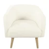 Kirkland's Home Cream Sherpa Upholstered Barrel Accent Chair- Accent Chairs