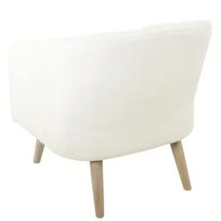 Kirkland's Home Cream Sherpa Upholstered Barrel Accent Chair- Accent Chairs