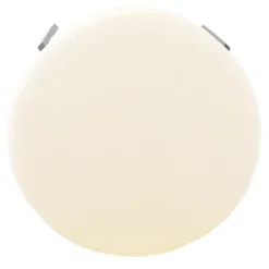 Kirkland's Home Cream Sherpa Upholstered Metal Ottoman- Benches & Ottomans