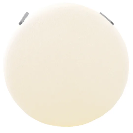 Kirkland's Home Cream Sherpa Upholstered Metal Ottoman- Benches & Ottomans
