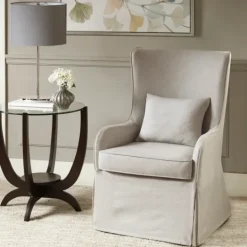 Kirkland's Home Cream Slipcovered Accent Chair- Accent Chairs