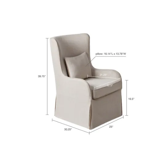 Kirkland's Home Cream Slipcovered Accent Chair- Accent Chairs