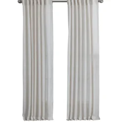 Kirkland's Home Cream Solid Pleated Single Curtain Panel, 84 In.- Curtains & Drapes