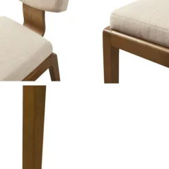 Kirkland's Home Cream Square Back Dining Chairs, Set Of 2- Dining Chairs