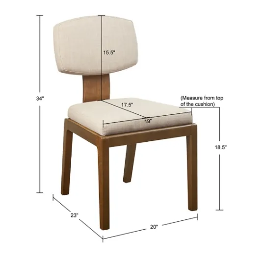 Kirkland's Home Cream Square Back Dining Chairs, Set Of 2- Dining Chairs