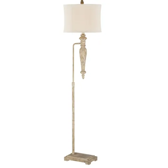 Kirkland's Home Cream Traditional Spindle Floor Lamp- Floor Lamps