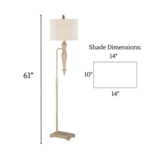 Kirkland's Home Cream Traditional Spindle Floor Lamp- Floor Lamps