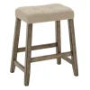 Kirkland's Home Cream Tufted Upholstered Counter Stools, Set Of 3- Bar Stools & Counter Height Stools