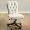 Kirkland's Home Cream Tufted With Nailhead Trim Office Chair- Office Furniture